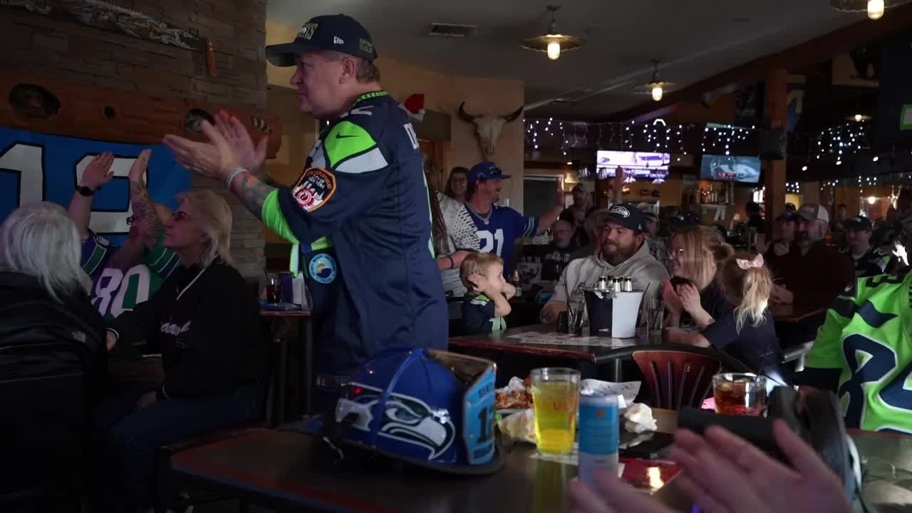 KTVQ news coverage of a Battle of the Birds watch party in Billings